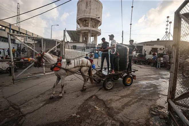 Many people in Gaza are without water and electricity