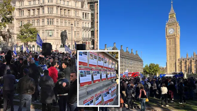 Hundreds of people gathered in Parliament Square on Sunday