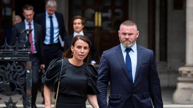 Coleen and Wayne Rooney leave the High Court