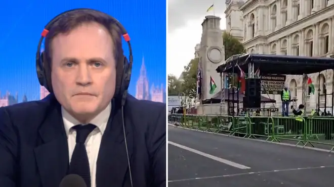 Tugendhat called the stage set up by the Cenotaph a "disgrace"
