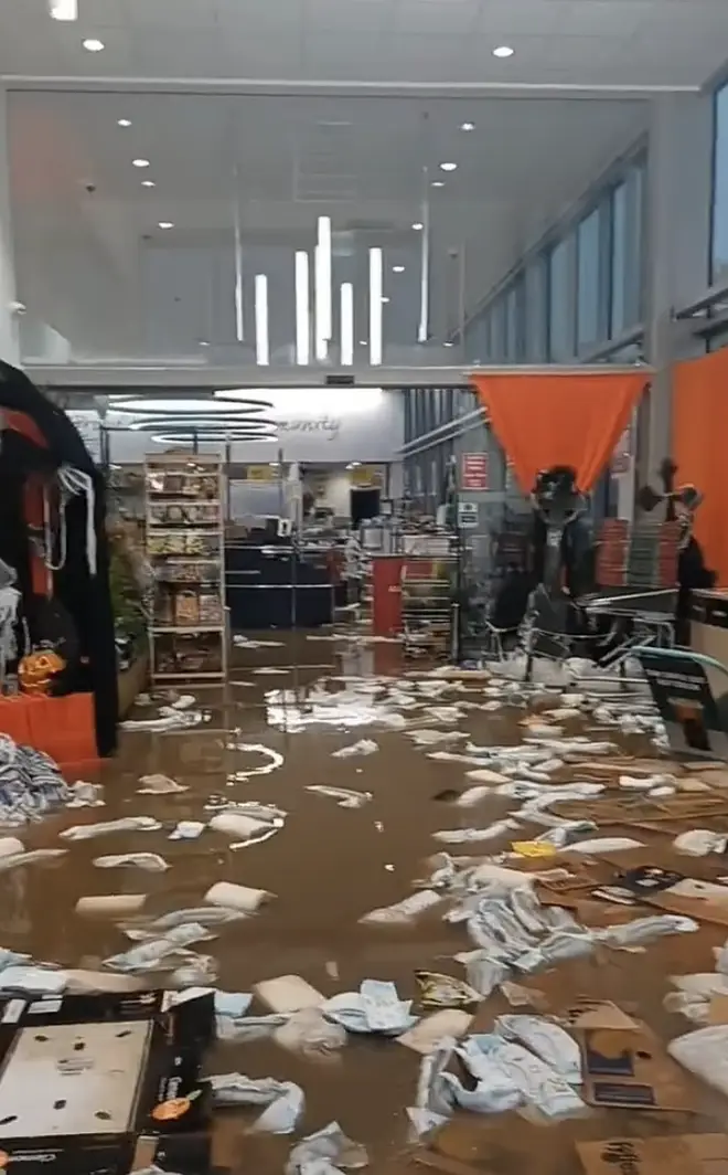 A supermarket flooded in Cork on Wednesday
