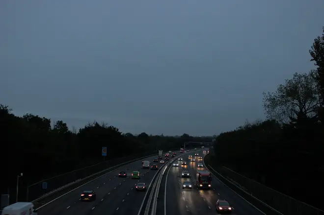 The M4 closed after the crash