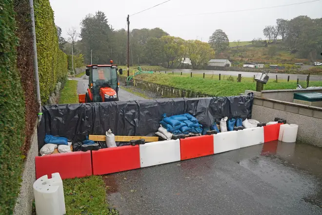 Flood defences in Kintore are being prepared