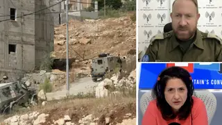 Sangita questions IDF spokesperson on Israel's siege of Gaza.