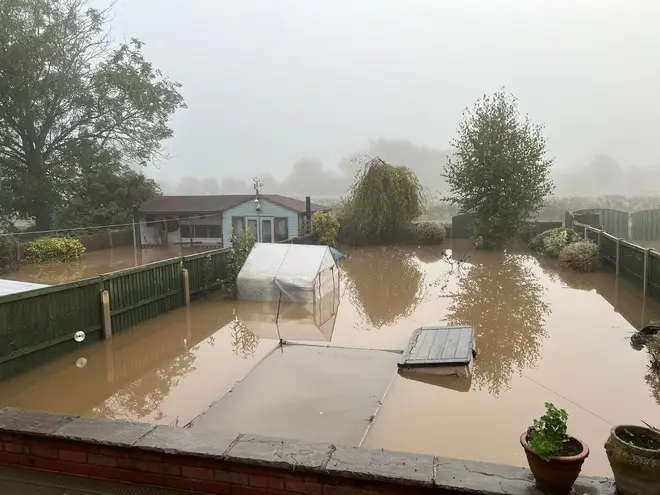 Flooded home in Retford, Nottinghamshire
