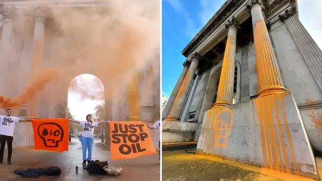 Just Stop Oil vandalised Wellington Arch