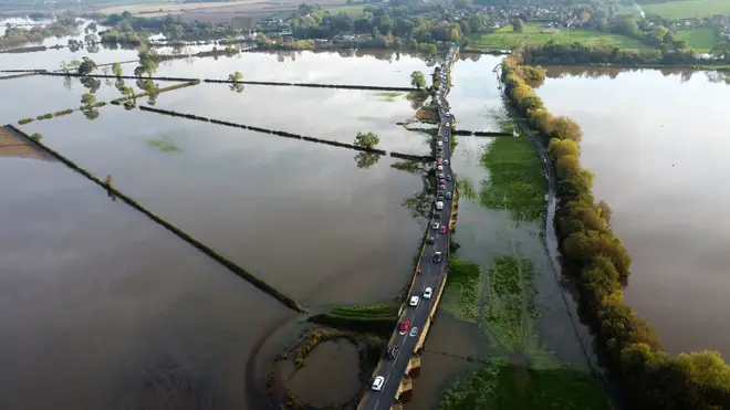 Large parts of the UK were flooded in the storm