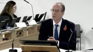 Martin Reynolds giving evidence to the Covid Inquiry
