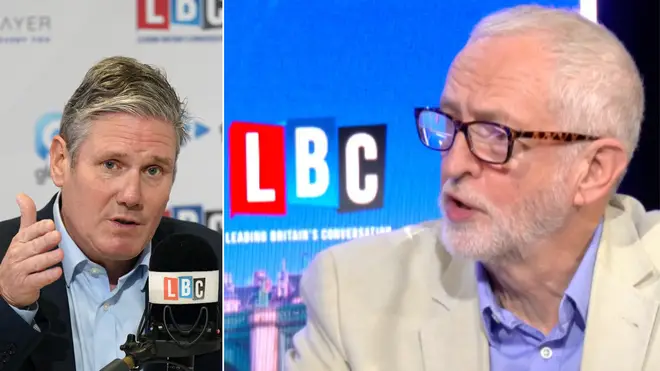 Jeremy Corbyn speaking to LBC's Andrew Marr on Monday
