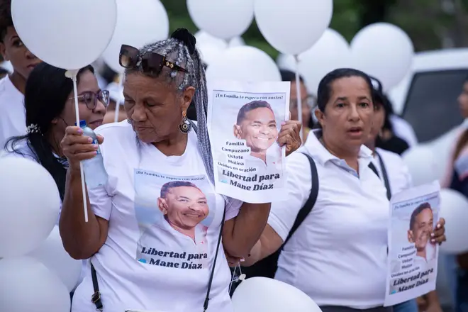 Protesters called for Mane Diaz's safe return