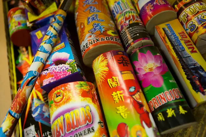 Fireworks should be stored in a clean, dry tin
