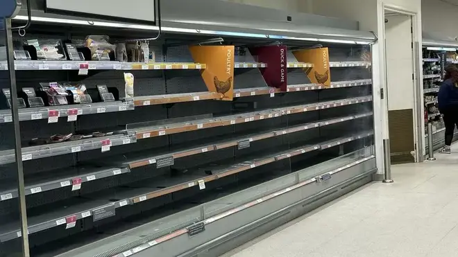 Supermarket shelves in Jersey and Guernsey were cleared out despite government assurances there would be enough supplies.