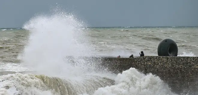 Storm Ciaran hitting the south coast