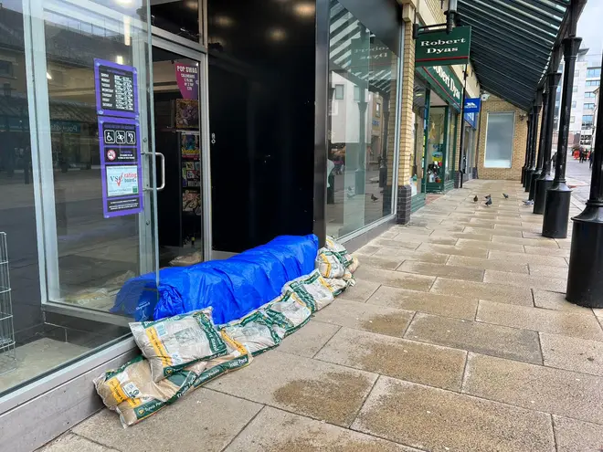 Flood defences in Hastings