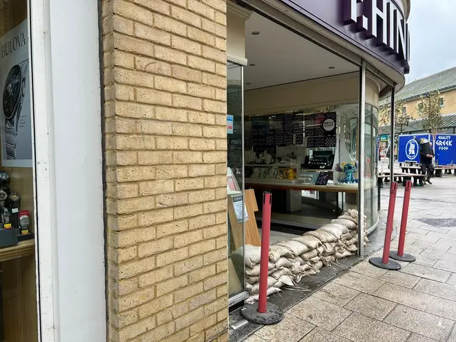 Flood defences in Hastings