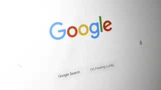 A general view of the Google homepage.