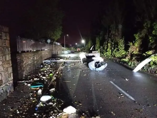 Debris strewn across Jersey's streets as Storm Ciaran rolled in