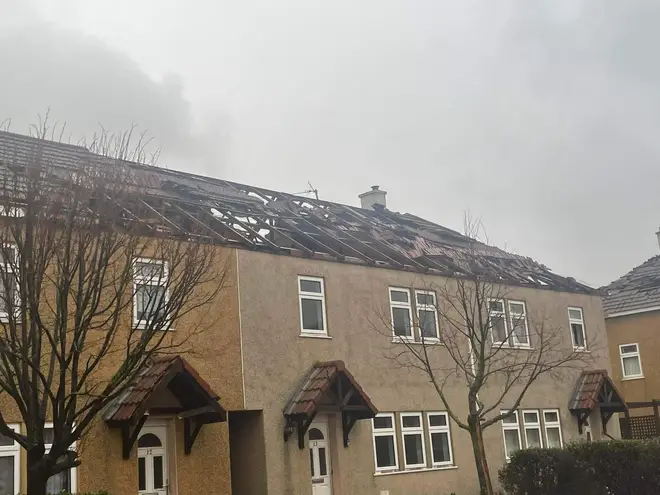 Roofs in Jersey have been damaged by the storm