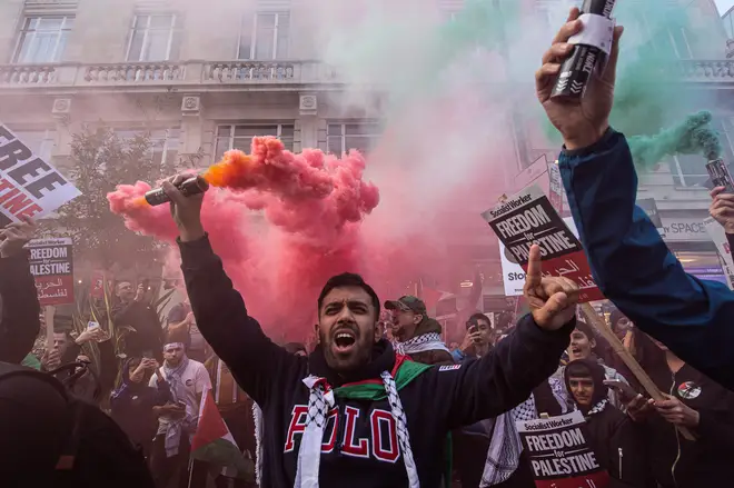 Palestine protesters in London