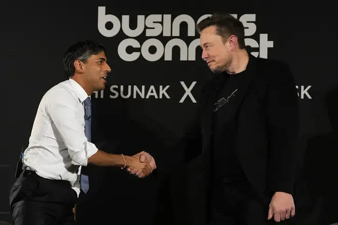 Rishi Sunak and Elon Musk