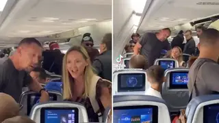The video has sparket debate over plane etiquette.