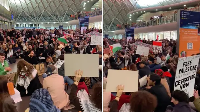 Protesters at King's Cross