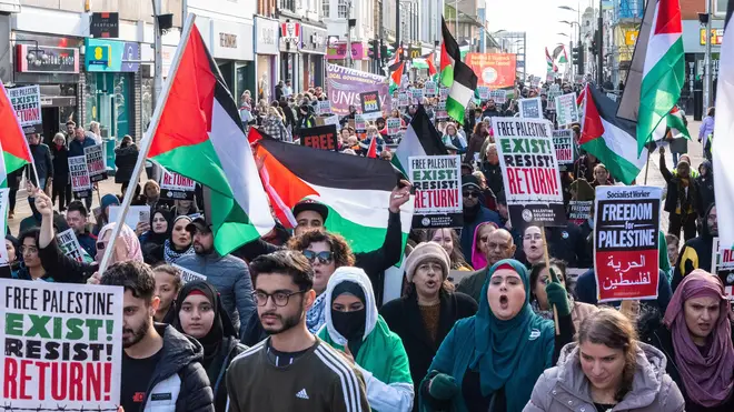 Protesters in Southend during the day of action