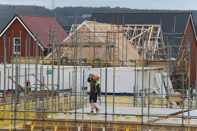 Homes being built in Kent in the South of England as a housing crisis grips Britain.