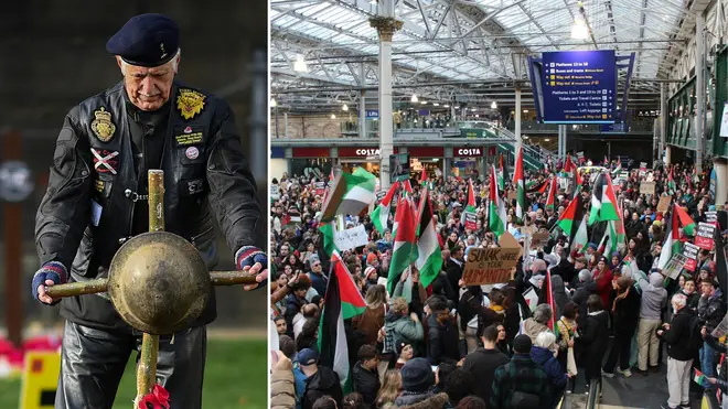 Veteran and poppy seller Jim Henderson said he was punched at the protest in Edinburgh