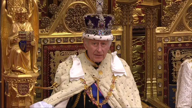 King Charles delivers his first speech to Parliament as monarch