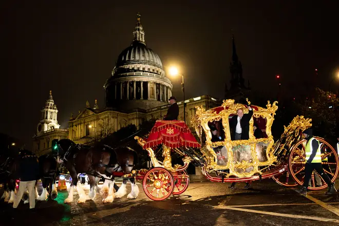 Incoming Lord Mayor Michael Mainelli during an early morning rehearsal for the Lord Mayor's Show which takes place on Saturday.