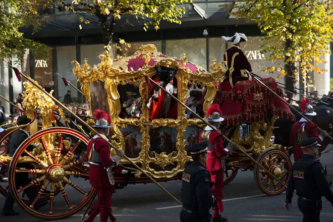 Participants take part in the procession 2022 of the annual Lord Mayor’s Show in the City of London.