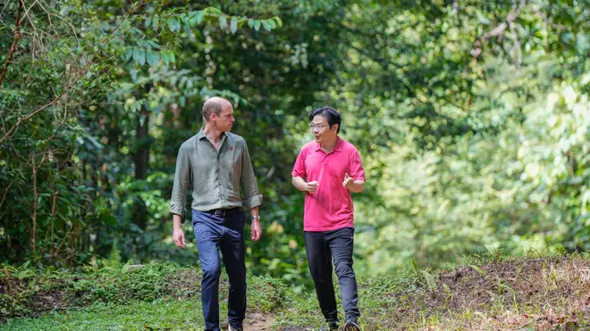 Prince William and Singapore's Deputy Prime Minister and Minister of Finance Lawrence Wong