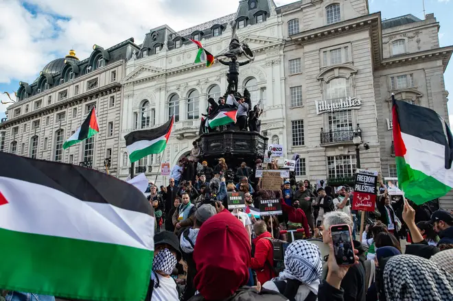 Pro-Palestinian activists in London