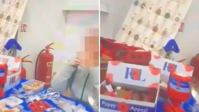 The pensioner was confronted while selling poppies in Tesco