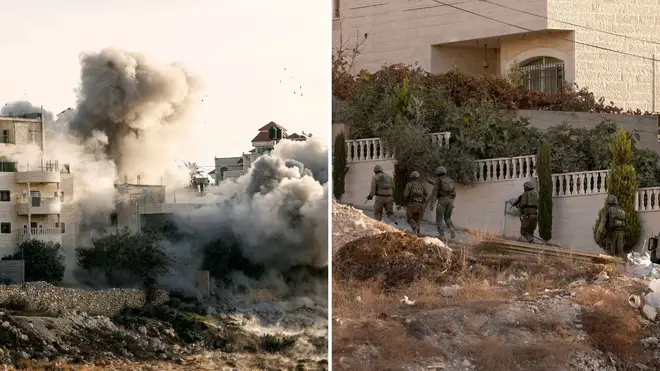 Israeli security forces also carried out a raid, blowing up two homes said to belong to members of Hamas.