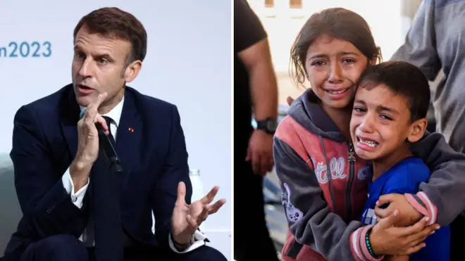 Emmanuel Macron has called for a ceasefire in Gaza