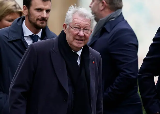Sir Alex Ferguson led mourners at Bobby Charlton's funeral