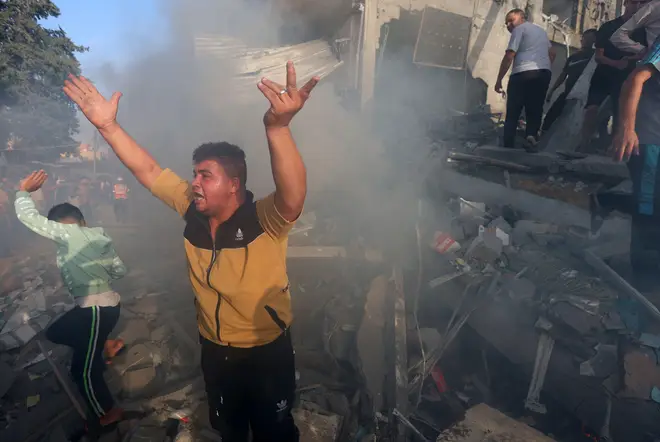 Search and rescue operations continue after an Israeli attack on building in Gaza City