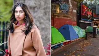 Suella Braverman's proposal to ban homeless people sleeping in tents has been shelved following her sacking