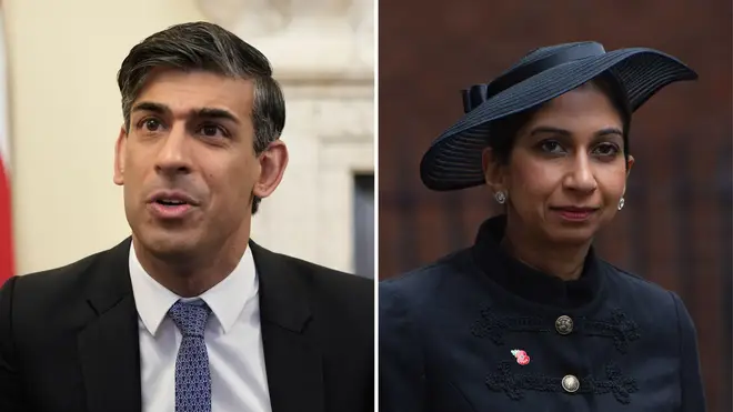 Suella Braverman has accused Rishi Sunak of being "uncertain" and "weak"