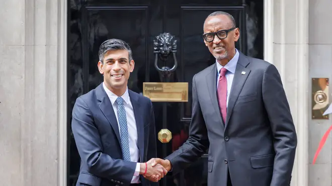 Rishi Sunak and Paul Kagame