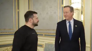 David Cameron has visited Volodymyr Zelenskyy in Ukraine