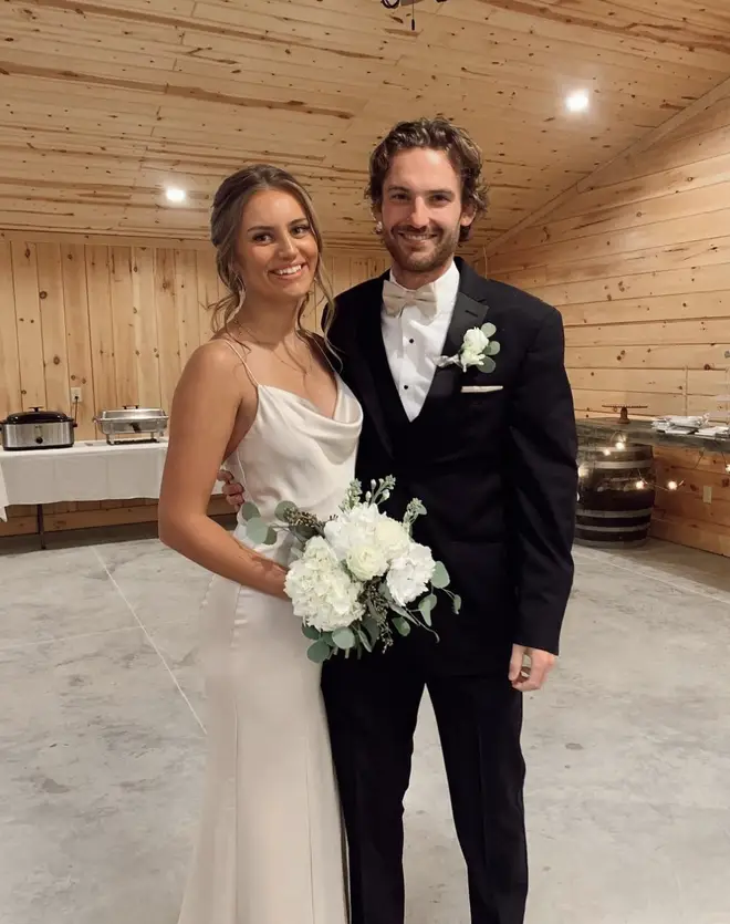 The pair attending a family wedding.