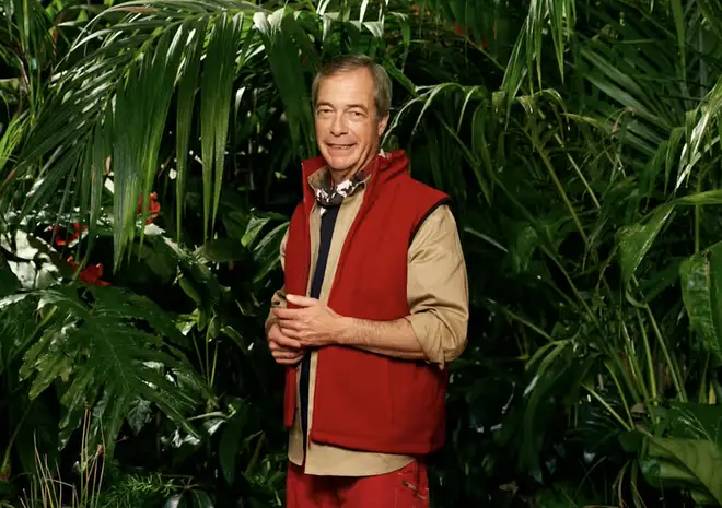 Farage has joined the jungle and will take part in a task on Sunday