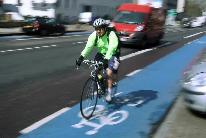 The cycle superhighway in London
