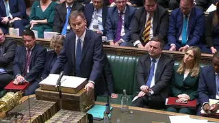 Chancellor Jeremy Hunt delivers his autumn statement in the House of Commons.