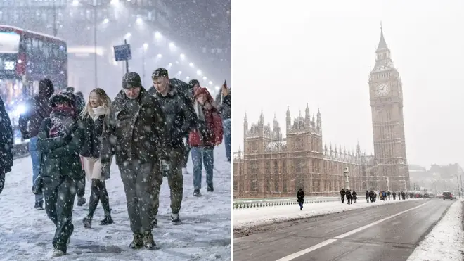 Snow showers are set to sweep across the UK