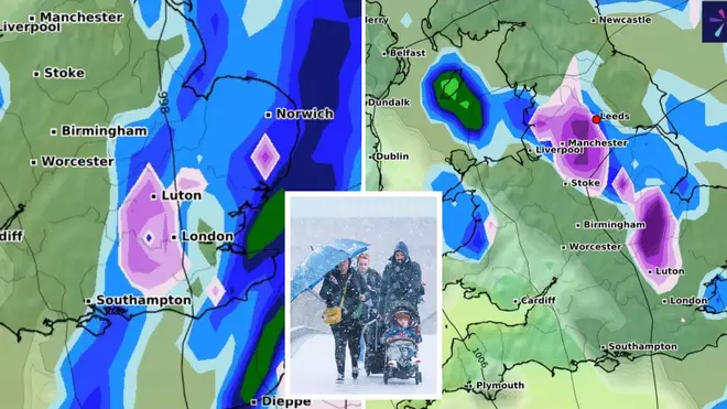 Snow could fall across the UK next week amid plummeting temperatures