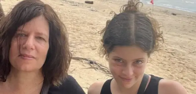 Hila Rotem Shoshani (right) was released by Hamas tonight though her mother Raya Rotem (left) is still a hostage in Gaza